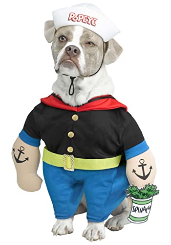 Popeye Dog Costume, Multicolor, Medium