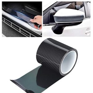 Protective Film for Cars, Carbon Fiber Protective Film Car Door Edge Guard Anti-Scratch Sticker Black(10CM*3M)