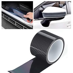 Protective Film for Cars, Carbon Fiber Protective Film Car Door Edge Guard Anti-Scratch Sticker Black(7CM*3M)