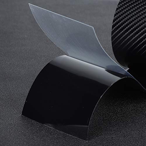 Protective Film for Cars, Carbon Fiber Protective Film Car Door Edge Guard Anti-Scratch Sticker Black(7CM*3M)