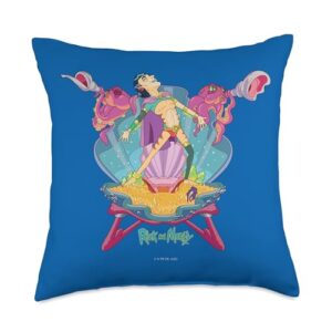 rick and morty fabulous mr. nimbus throw pillow, 18x18, multicolor