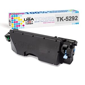 made in usa toner compatible replacement for use in kyocera ecosys p7240cdn, tk-5292 tk-5292k (black, 1 cartridge)