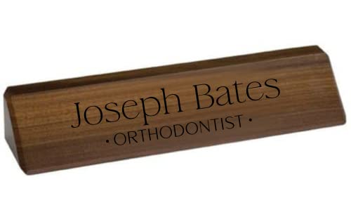 Walnut Office Desk Name Plate Personalized. Custom Name Plates for Desks. Office Desk Decor. Gift For Coworkers, Teachers, Graduates. Walnut Desk Wedge