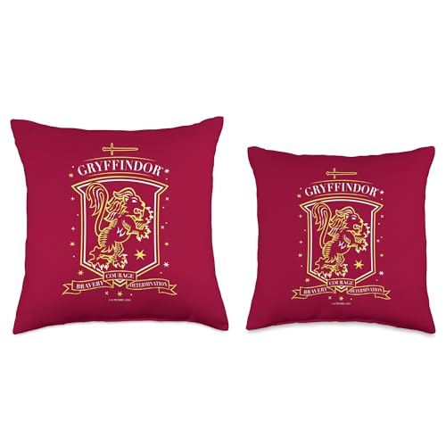 Harry Potter Hand Drawn Gryffindor Shield Throw Pillow, 16x16, Multicolor