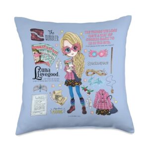 harry potter everything that is luna lovegood throw pillow, 18x18, multicolor
