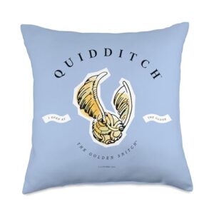 harry potter golden snitch i open at the close throw pillow, 18x18, multicolor