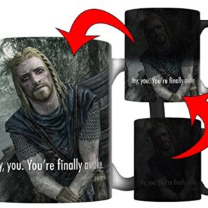 CJ Artisans Hey, You You're Finally Awake (Ralof of Skyrim) Magic Color Changing Coffee Mug (FB)