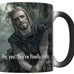 CJ Artisans Hey, You You're Finally Awake (Ralof of Skyrim) Magic Color Changing Coffee Mug (FB)