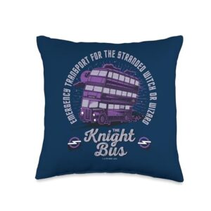 harry potter magical motors-the knight bus throw pillow, 16x16, multicolor