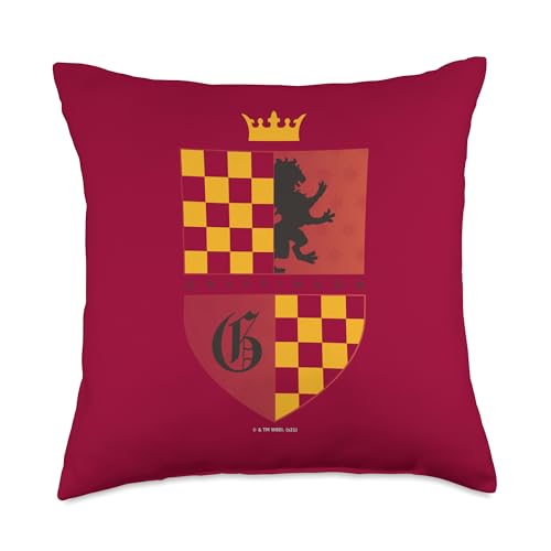 Harry Potter Gryffindor Lion Shield Throw Pillow, 18x18, Multicolor