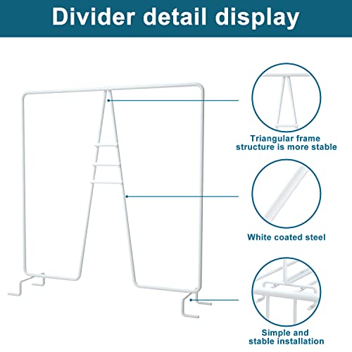 ERYTLLY Shelf Dividers Closet Shelf Dividers Closet Wire Shelf Dividers Wire Closet Shelf Dividers Separator Steel Organizers Closet Organizer