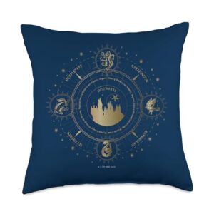 harry potter hogwarts house compass throw pillow, 18x18, multicolor