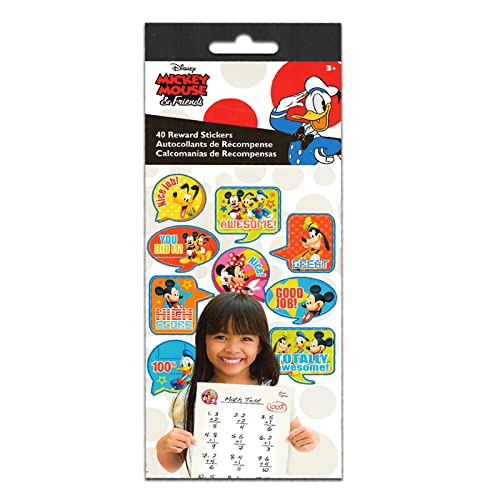 Classic Disney Disney Classroom Rewards for Teachers, Students ~ Teacher Supplies Bundle with 48 Mickey Mouse and Minnie Mouse Pencil Toppers with Stickers | Disney Classroom Decorations Theme