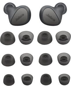 alxcd ear tips compatible with jabra elite 7 pro elite 7 active earbuds, s/m/l 3 sizes 6 pairs soft silicone earbud tips eartips, compatible with jabra elite 7 active elite 7 pro, gray s/m/l