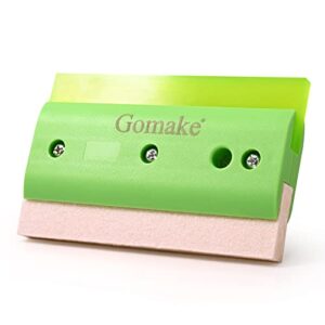 gomake small window squeegee rubber squeegee wool squeegee for vinyl double side rubber water cleaning water wiper car window tinting tools for vinyl wrapping,household window windshield cleaning