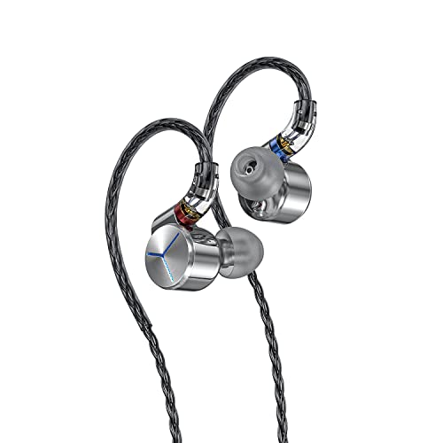 FiiO FA7S Earphones Headphone Wired High Resolution Swappable Plugs MMCX 6BA in-Ear Monitor for Smartphone/PC(Silver)