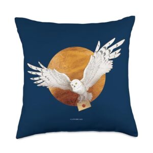 harry potter hedwig and the moon throw pillow, 18x18, multicolor