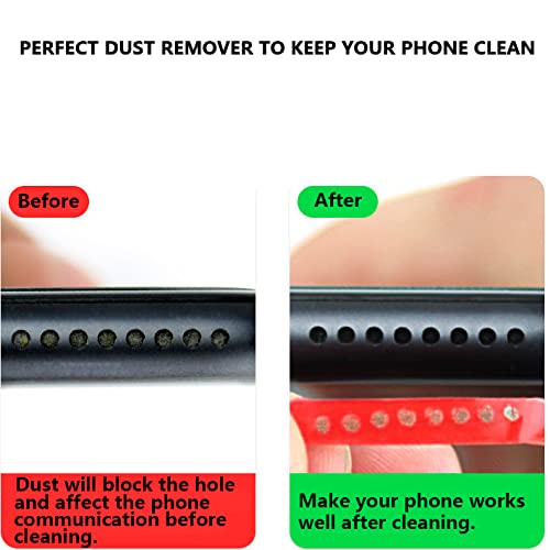 Loirtlluy Cell Phone Cleaning Kit Accessories, Cleaner Tape for Phone Speaker and Receiver, Cleaning Stickers Dust Remover Compatible with Airpods, Samsung, iPhone, Pixel, Mobile Phone