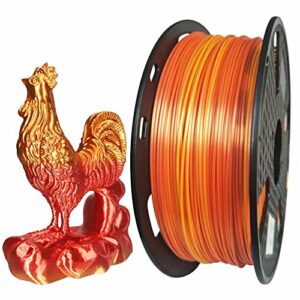 Silk Shiny Fast Color Gradient Change PLA Silk Gold Shiny Red PLA Filament Multicolored FDM 3D Printer PLA Filament 1.75 mm 1KG 3D Printing Material