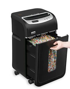 paper shredder for home office with us patented blade,vidateco 18-sheet 60 mins running micro cut paper shredder for home use heavy duty,shred cd/card with 7.9-gal extra large bin,auto jam proof(etl)