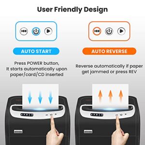 Paper Shredder for Home Office with US Patented Blade,VidaTeco 18-Sheet 60 Mins Running Micro Cut Paper Shredder for Home Use Heavy Duty,Shred CD/Card with 7.9-Gal Extra Large Bin,AUTO Jam Proof(ETL)