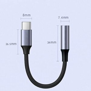 JohnGa 2 Packs USB C to 3.5mm Audio Adapter USB C to Aux Audio Headphone Jack Adapter Hi-Fi DAC Chip for iPad Pro,Samsung Galaxy S21+ S20 Ultra Z Flip Note 20,Pixel 6/5,Huawei Mate 40/30