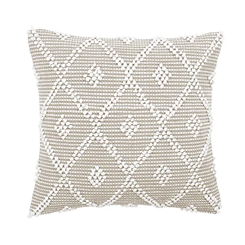 Lush Decor Adelyn Decorative Pillow Cover, 20" x 20", Neutral