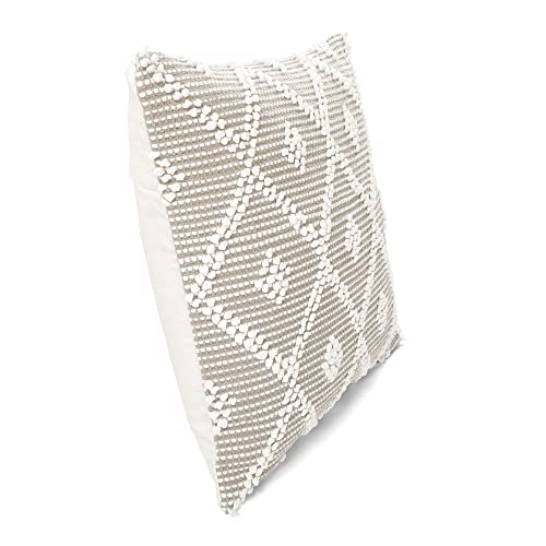 Lush Decor Adelyn Decorative Pillow Cover, 20" x 20", Neutral