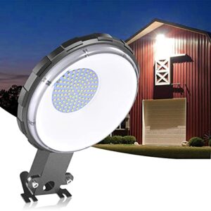 papasbox led barn light 100w, dusk to dawn outdoor lighting with photocell,5000k 12000lm daylight,ip65 waterproof security area lights for yard,garage,street