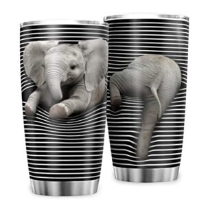 bojianzzha elephant breaking through stainless steel tumbler thermos vacuum insulated cup tea travel cup travel coffee mug for adult/children 20 oz pattern11 20oz
