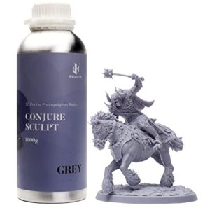 chitu systems conjure sculpt resin,3d printer resin high-detailed with very clear detail performance, best-resin for miniatures and display pieces lcd 3d printing (grey,1000g)