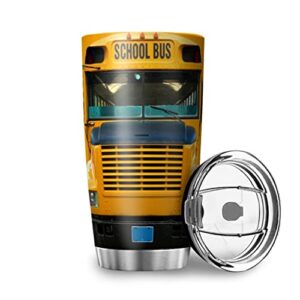 Bojianzzha School Bus Stainless Steel Tumbler Thermos Vacuum Insulated Cup Tea Travel Cup Travel Coffee Mug for Adult/Children 20 oz pattern12 20oz