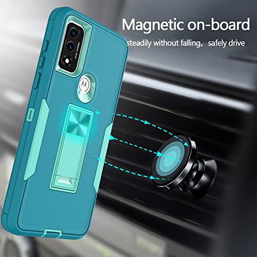 MDCN for Moto G Pure case,Motorola G Pure case, Military Grade Heavy Duty with HD Screen Protector Magnetic Ring Kickstand Car Mount Protection Armor Phone Case Cover for Motorola Moto G Pure, Mint