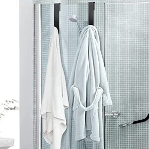 Windefun Stainless Steel Showe Door Hooks,Stainless Steel Powerful Adherive Hooks,for Frameless Glass Bathroom Doors,Can Hang Towels，Bathrobes，Coat Bag etc.