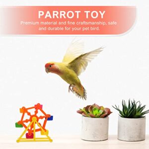 POPETPOP Ferris Wheel Bird Toy, Bird Food Leakage Toy, Parrot Foraging Toy, Pet Bird Plaything a Fun Activity for Smaller Birds