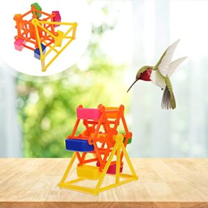 POPETPOP Ferris Wheel Bird Toy, Bird Food Leakage Toy, Parrot Foraging Toy, Pet Bird Plaything a Fun Activity for Smaller Birds
