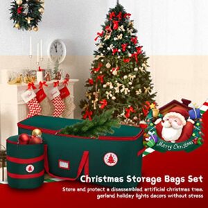 NVRGIUP Large Christmas Tree Storage Bag, Fits Up to 7.5 ft Artificial Disassembled Trees with Durable Handles, Sleek Dual Zipper & Tag Card, Waterproof Tear-proof Holiday Xmas Bags Box for Years Use