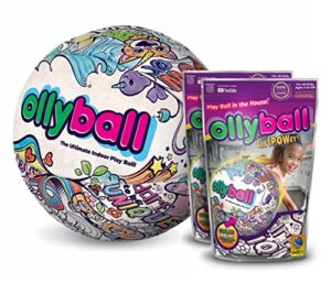ollyball girl power! the ultimate indoor colorable play ball for kicking and coloring in the house! (girl power! eco pak (2 pack))