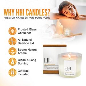 Sicilian Citrus Scented Candle by HHI Candles | A Blend of Fresh Orange, Lemon, & Eucalyptus| 1 Wick Soy Scented Candles for Home| Luxury Soy Candle Gifts for Women (8 Ounces)