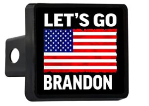 rogue river tactical funny chant let's go brandon trailer hitch cover plug great gift idea