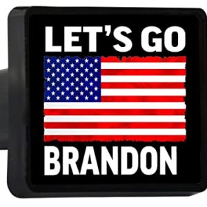 Rogue River Tactical Funny Chant Let's Go Brandon Trailer Hitch Cover Plug Great Gift Idea