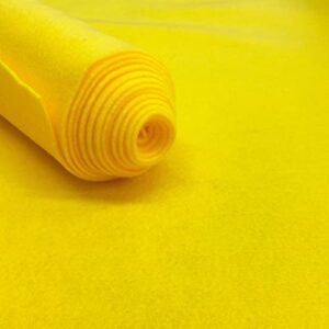 acrylic felt fabric pre cuts, 1 yard, 72 by 36 inches in length by ice fabrics - mango yellow