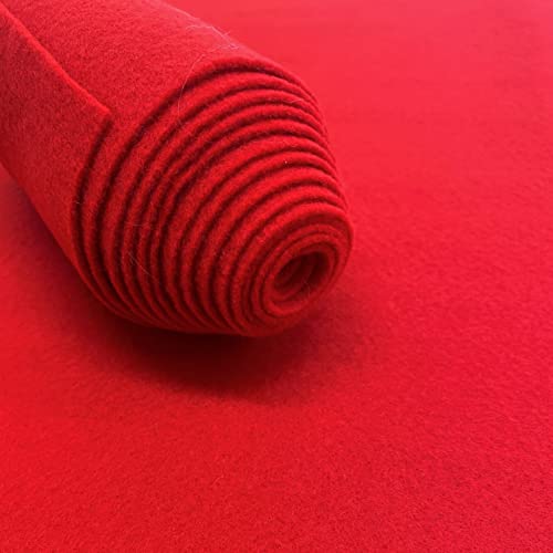 Acrylic Felt Fabric Pre Cuts, 1 Yard, 72 by 36 inches in Length by Ice Fabrics - Red