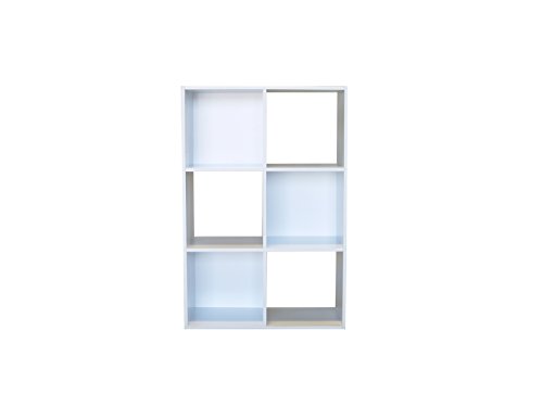 Proman Products 6 Cube Storage Organizer Bookcase, 36" H x 24" W x 12" D, White