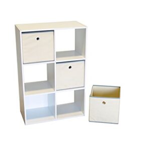 Proman Products 6 Cube Storage Organizer Bookcase, 36" H x 24" W x 12" D, White