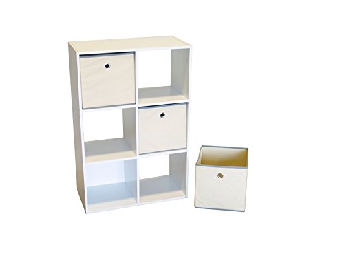 Proman Products 6 Cube Storage Organizer Bookcase, 36" H x 24" W x 12" D, White