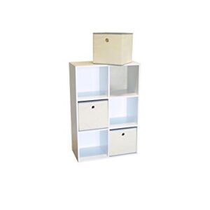 Proman Products 6 Cube Storage Organizer Bookcase, 36" H x 24" W x 12" D, White