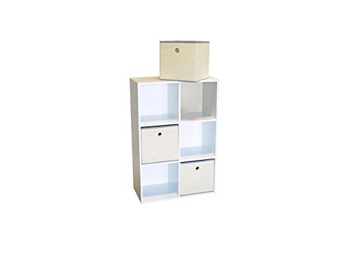 Proman Products 6 Cube Storage Organizer Bookcase, 36" H x 24" W x 12" D, White