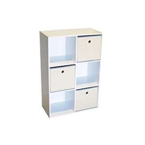 Proman Products 6 Cube Storage Organizer Bookcase, 36" H x 24" W x 12" D, White