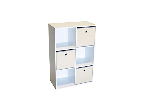 Proman Products 6 Cube Storage Organizer Bookcase, 36" H x 24" W x 12" D, White